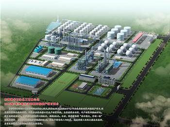 东营炼油厂工程鸟瞰图